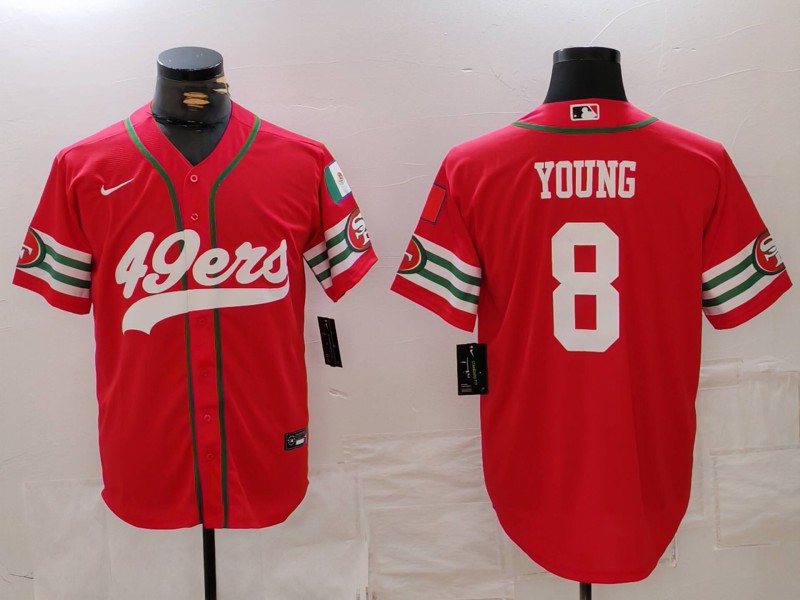Men's San Francisco 49ers Steve Young #8 Scarlet Jersey Men's San Francisco 49ers Steve Young #8 Scarlet Jersey